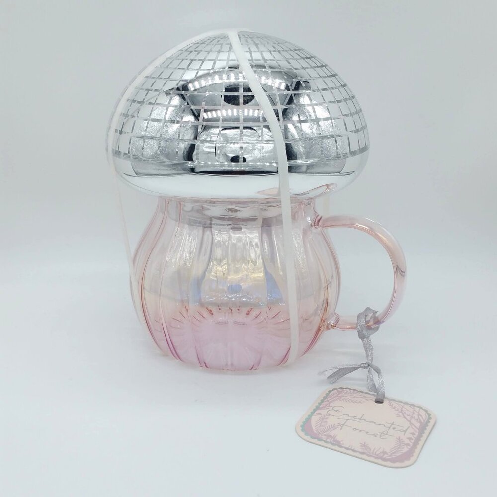 Enchanted Forest Glass Mug with Lid 19oz